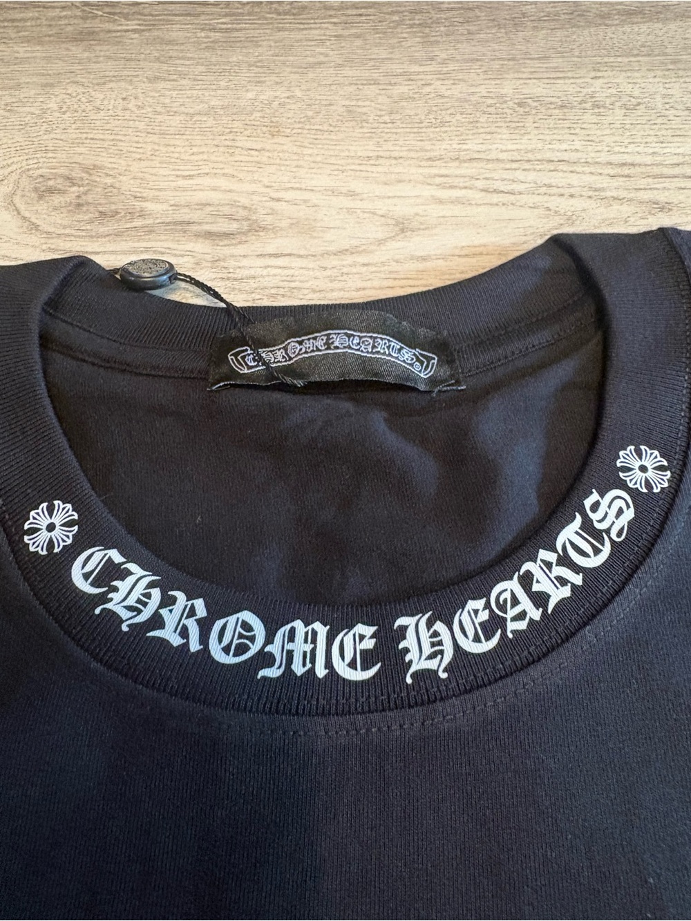 Chrome Hearts Black Tee with White Cross Logo - Picture 3 of 6